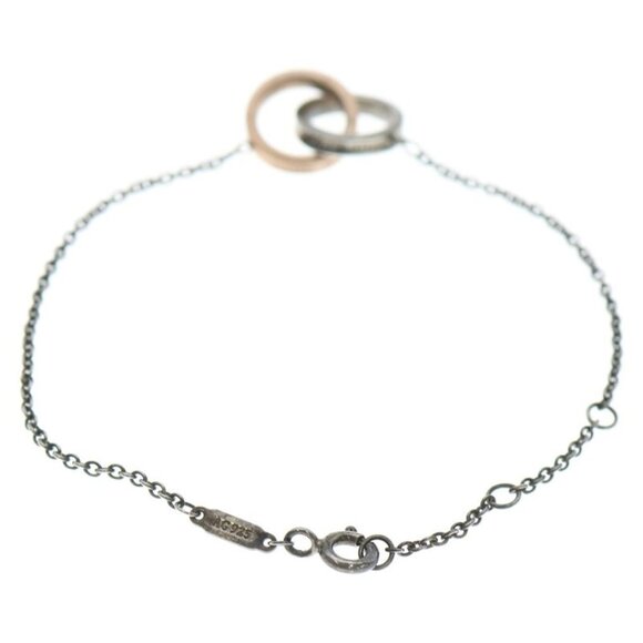 Tiffany & Co 1837 Interlocking Circle Bracelet Silver Pink - Picture 2 of 6